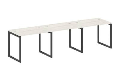 Бенч-стол на 3 раб.места на О-образном м/к Metal system quattro 40x40 40БО.СМ-3.1