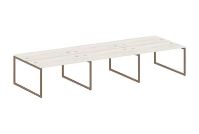 Бенч-стол на 6 раб.мест на О-образном м/к Metal system quattro 40x40 40БО.СМ-6.3