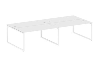 Бенч-стол на 4 раб.места на О-образном м/к Metal system quattro 40x40 40БО.СМ-4.4