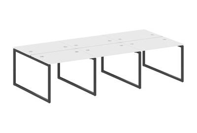 Бенч-стол на 6 раб.мест на О-образном м/к Metal system quattro 40x40 40БО.СМ-6.1