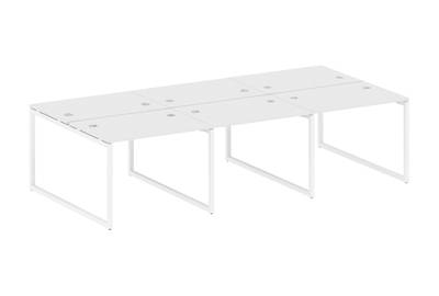 Бенч-стол на 6 раб.мест на О-образном м/к Metal system quattro 40x40 40БО.СМ-6.1