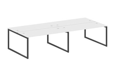 Бенч-стол на 4 раб.места на О-образном м/к Metal system quattro 40x40 40БО.СМ-4.4
