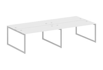 Бенч-стол на 4 раб.места на О-образном м/к Metal system quattro 40x40 40БО.СМ-4.4