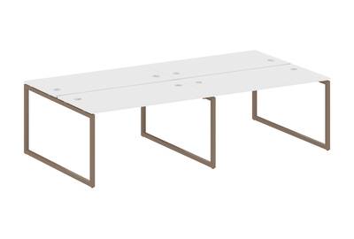 Бенч-стол на 4 раб.места на О-образном м/к Metal system quattro 40x40 40БО.СМ-4.3