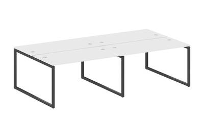 Бенч-стол на 4 раб.места на О-образном м/к Metal system quattro 40x40 40БО.СМ-4.3