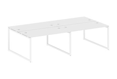 Бенч-стол на 4 раб.места на О-образном м/к Metal system quattro 40x40 40БО.СМ-4.3