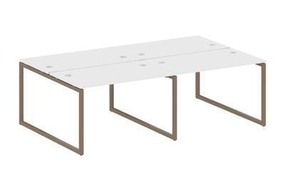 Бенч-стол на 4 раб.места на О-образном м/к Metal system quattro 40x40 40БО.СМ-4.2