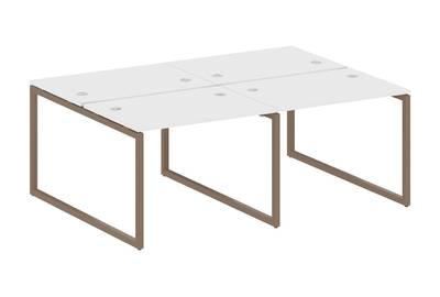 Бенч-стол на 4 раб.места на О-образном м/к Metal system quattro 40x40 40БО.СМ-4.1