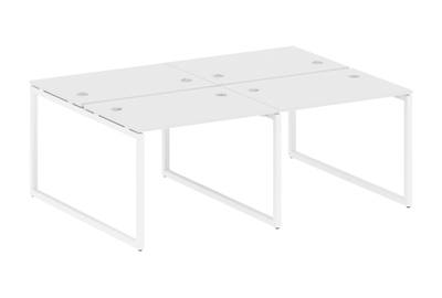 Бенч-стол на 4 раб.места на О-образном м/к Metal system quattro 40x40 40БО.СМ-4.1