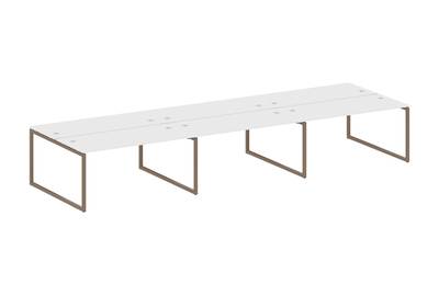 Бенч-стол на 6 раб.мест на О-образном м/к Metal system quattro 40x40 40БО.СМ-6.4