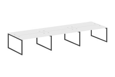 Бенч-стол на 6 раб.мест на О-образном м/к Metal system quattro 40x40 40БО.СМ-6.4