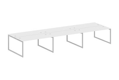 Бенч-стол на 6 раб.мест на О-образном м/к Metal system quattro 40x40 40БО.СМ-6.4
