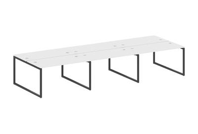 Бенч-стол на 6 раб.мест на О-образном м/к Metal system quattro 40x40 40БО.СМ-6.3