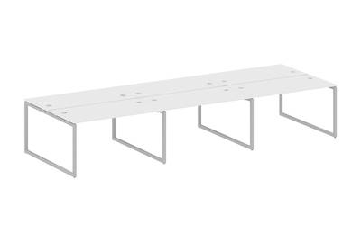 Бенч-стол на 6 раб.мест на О-образном м/к Metal system quattro 40x40 40БО.СМ-6.3