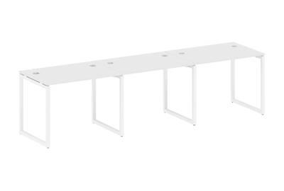 Бенч-стол на 3 раб.места на О-образном м/к Metal system quattro 40x40 40БО.СМ-3.1