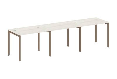 Бенч-стол на 3 раб.места на П-образном м/к Metal system quattro 40x40 40БП.СМ-3.1
