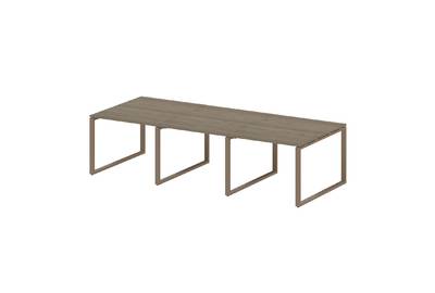Переговорный стол (3 столешницы) Metal system style БО.ПРГ-3.1