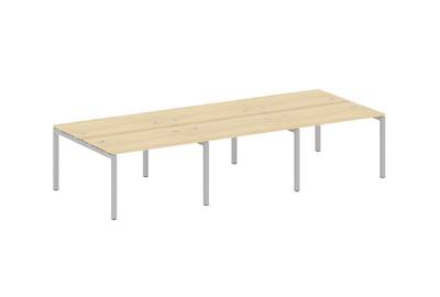 Бенч-стол на 6 раб.мест на П-образном м/к Metal system quattro 50x50 50БП.СМ-6.2