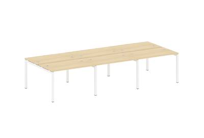 Бенч-стол на 6 раб.мест на П-образном м/к Metal system quattro 50x50 50БП.СМ-6.2