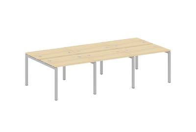 Бенч-стол на 6 раб.мест на П-образном м/к Metal system quattro 50x50 50БП.СМ-6.1
