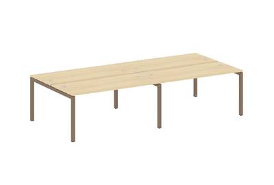 Бенч-стол на 4 раб.места на П-образном м/к Metal system quattro 50x50 50БП.СМ-4.4