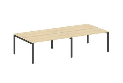Бенч-стол на 4 раб.места на П-образном м/к Metal system quattro 50x50 50БП.СМ-4.4