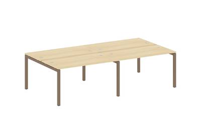 Бенч-стол на 4 раб.места на П-образном м/к Metal system quattro 50x50 50БП.СМ-4.3