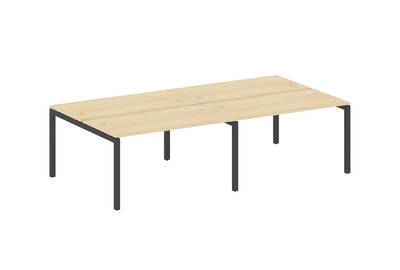 Бенч-стол на 4 раб.места на П-образном м/к Metal system quattro 50x50 50БП.СМ-4.3