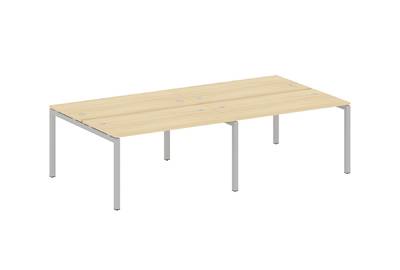 Бенч-стол на 4 раб.места на П-образном м/к Metal system quattro 50x50 50БП.СМ-4.3