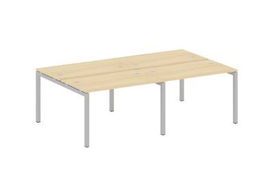 Бенч-стол на 4 раб.места на П-образном м/к Metal system quattro 50x50 50БП.СМ-4.2