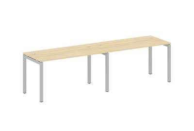 Бенч-стол на 2 раб.места на П-образном м/к Metal system quattro 50x50 50БП.СМ-2.3