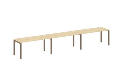 Бенч-стол на 3 раб.места на П-образном м/к Metal system quattro 50x50 50БП.СМ-3.4