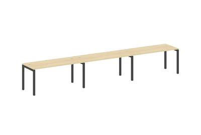 Бенч-стол на 3 раб.места на П-образном м/к Metal system quattro 50x50 50БП.СМ-3.4