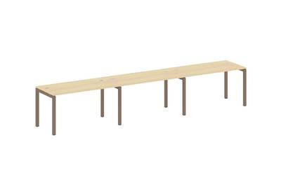 Бенч-стол на 3 раб.места на П-образном м/к Metal system quattro 50x50 50БП.СМ-3.3