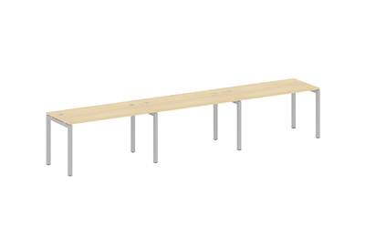 Бенч-стол на 3 раб.места на П-образном м/к Metal system quattro 50x50 50БП.СМ-3.3