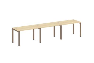 Бенч-стол на 3 раб.места на П-образном м/к Metal system quattro 50x50 50БП.СМ-3.2