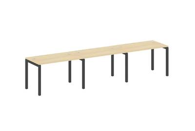 Бенч-стол на 3 раб.места на П-образном м/к Metal system quattro 50x50 50БП.СМ-3.2
