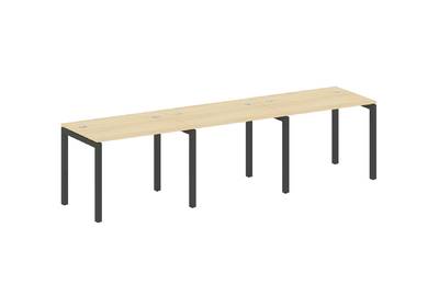 Бенч-стол на 3 раб.места на П-образном м/к Metal system quattro 50x50 50БП.СМ-3.1