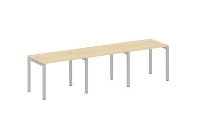 Бенч-стол на 3 раб.места на П-образном м/к Metal system quattro 50x50 50БП.СМ-3.1