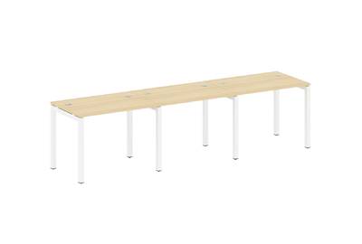 Бенч-стол на 3 раб.места на П-образном м/к Metal system quattro 50x50 50БП.СМ-3.1