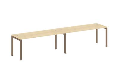 Бенч-стол на 2 раб.места на П-образном м/к Metal system quattro 50x50 50БП.СМ-2.5