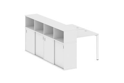 Рабочая станция с опорным шкафом-купе Metal system style БП.РС-СШК-4.1