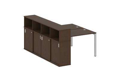 Рабочая станция с опорным шкафом-купе Metal system style БП.РС-СШК-4.2