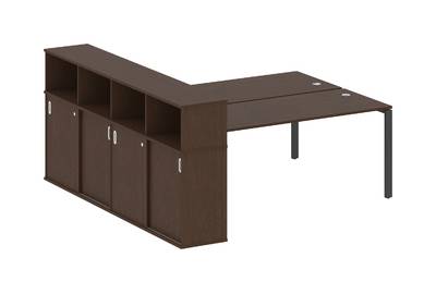Рабочая станция с опорным шкафом-купе Metal system style БП.РС-СШК-4.5