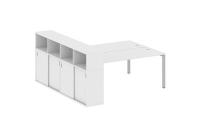 Рабочая станция с опорным шкафом-купе Metal system style БП.РС-СШК-4.5