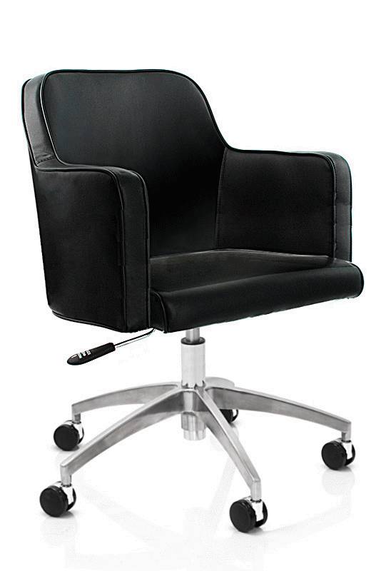 Конференц-кресло REST Co, топган, AE-65, CY-S01, кожа/комп., черный, RST LS31U23LB
