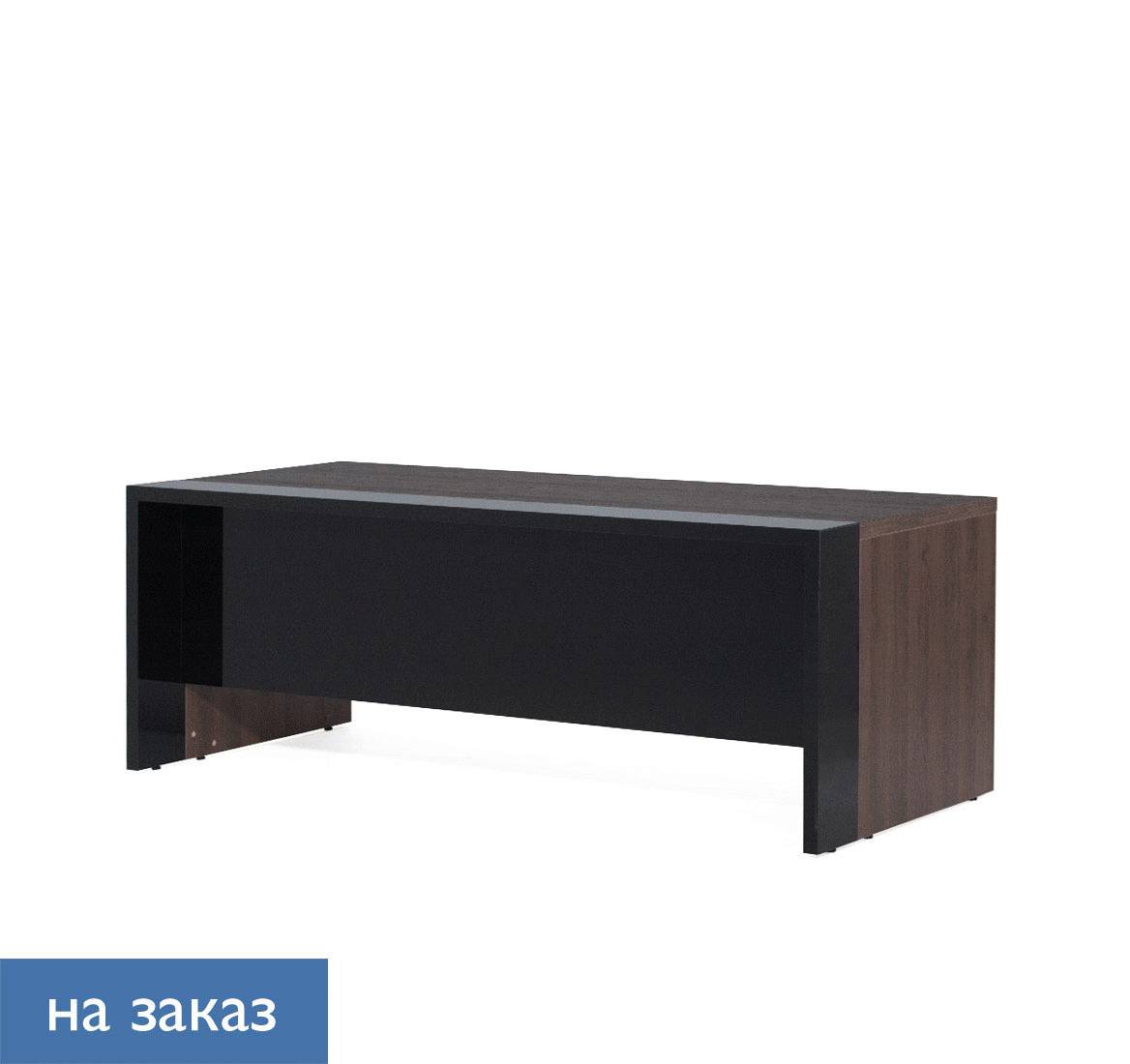LAVA Стол письменный 180 ТАБАК/ЧЕРНЫЙ ГЛЯНЕЦ