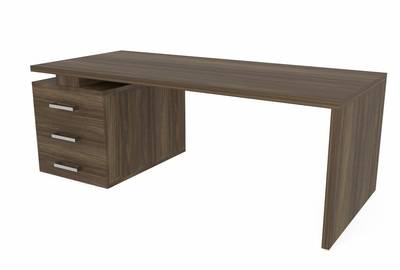 Стол на опорной тумбе 3 ящика (левый) Norman NR200T3G