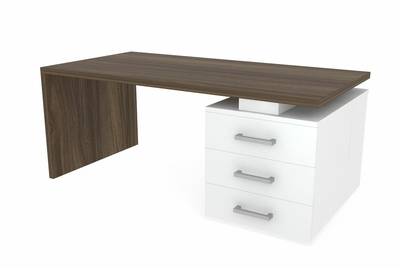 Стол на опорной тумбе 3 ящика (правый) Norman NR180T3D