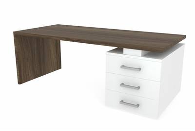 Стол на опорной тумбе 3 ящика (правый) Norman NR200T3D